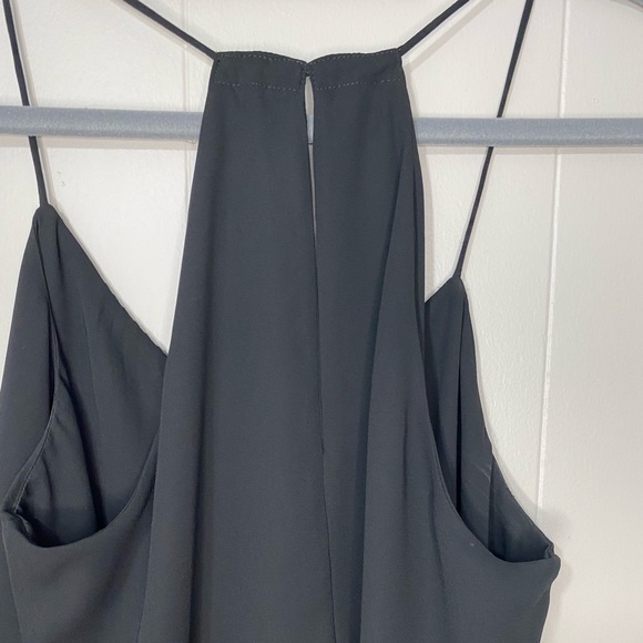 EXPRESS black camisole front pleats and brass buttons - Picture 6 of 6